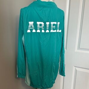 Disney Ariel Windbreaker Jacket Turquoise True Strength Mermaid Spirit Jersey